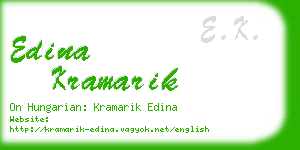 edina kramarik business card